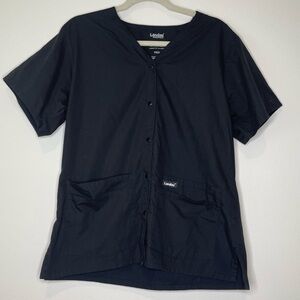Landau Essentials black womens scrubs size M